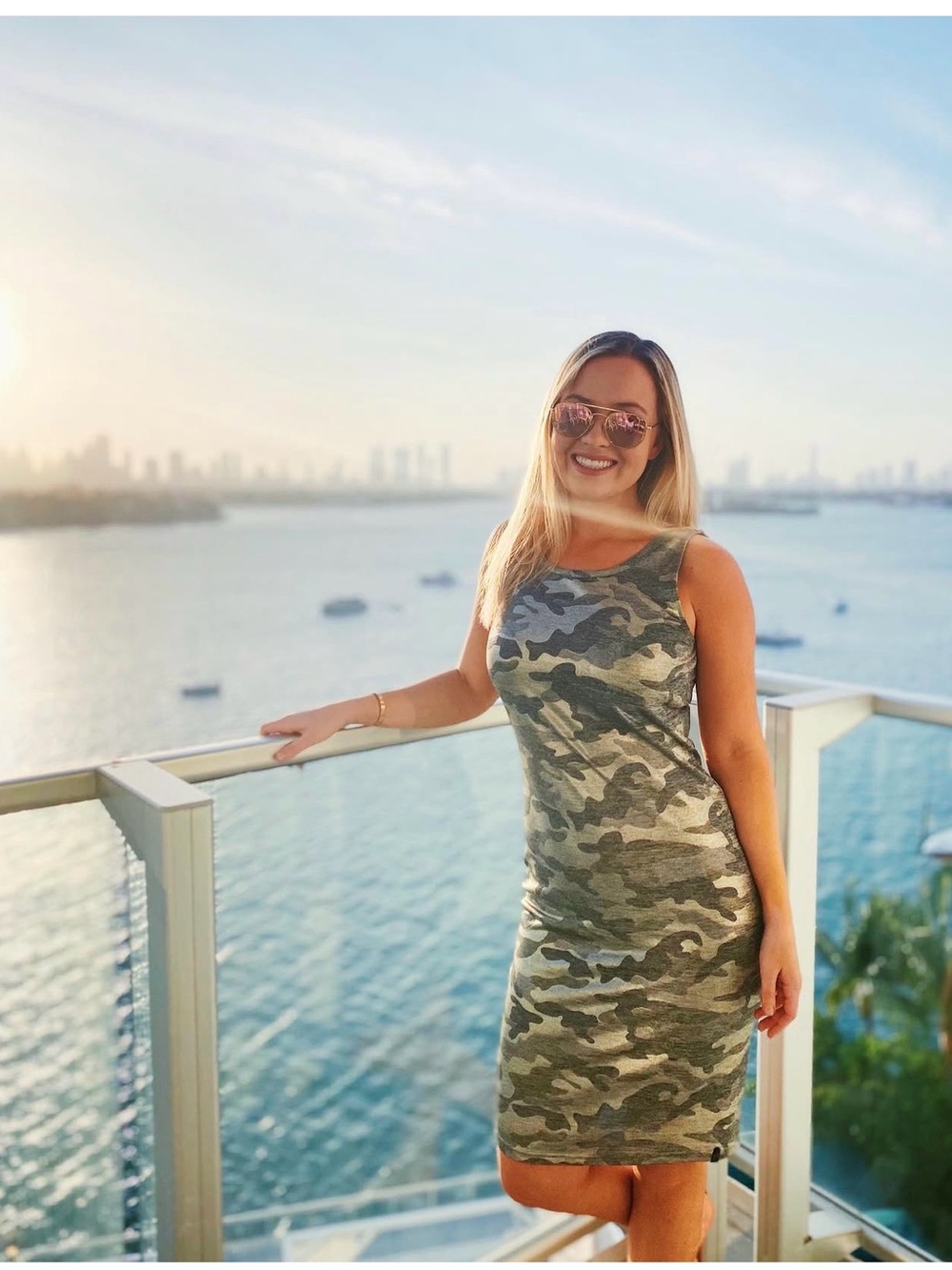 RUDSAK Camo Midi Bodycon Dress
